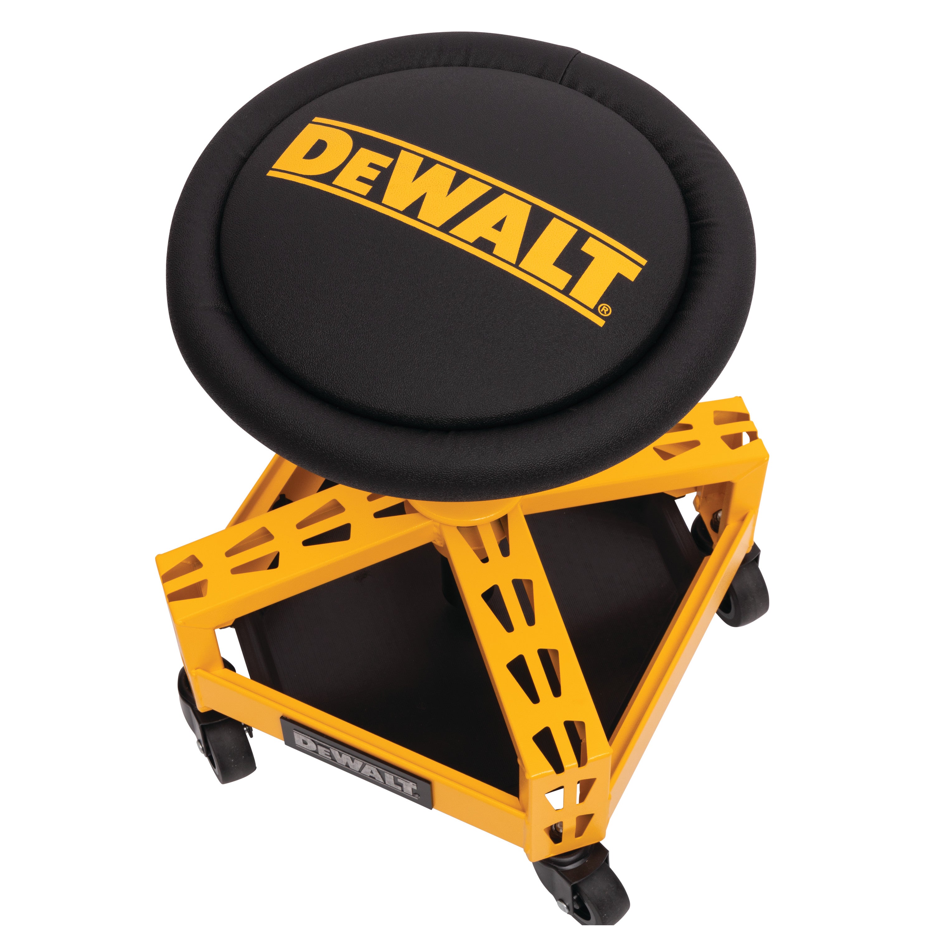 Low Profile Adjustable Shop Stool with Casters – Dewalt Shelving