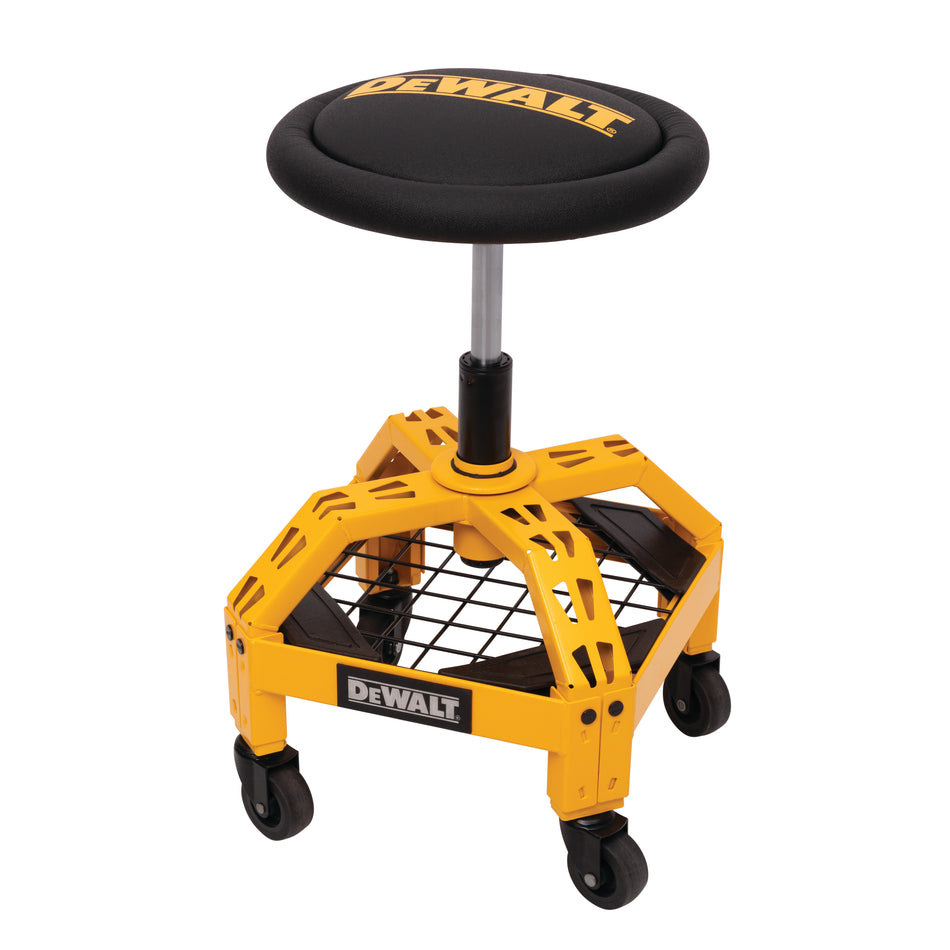 Adjustable Shop Stool with Casters (Flat Seat)