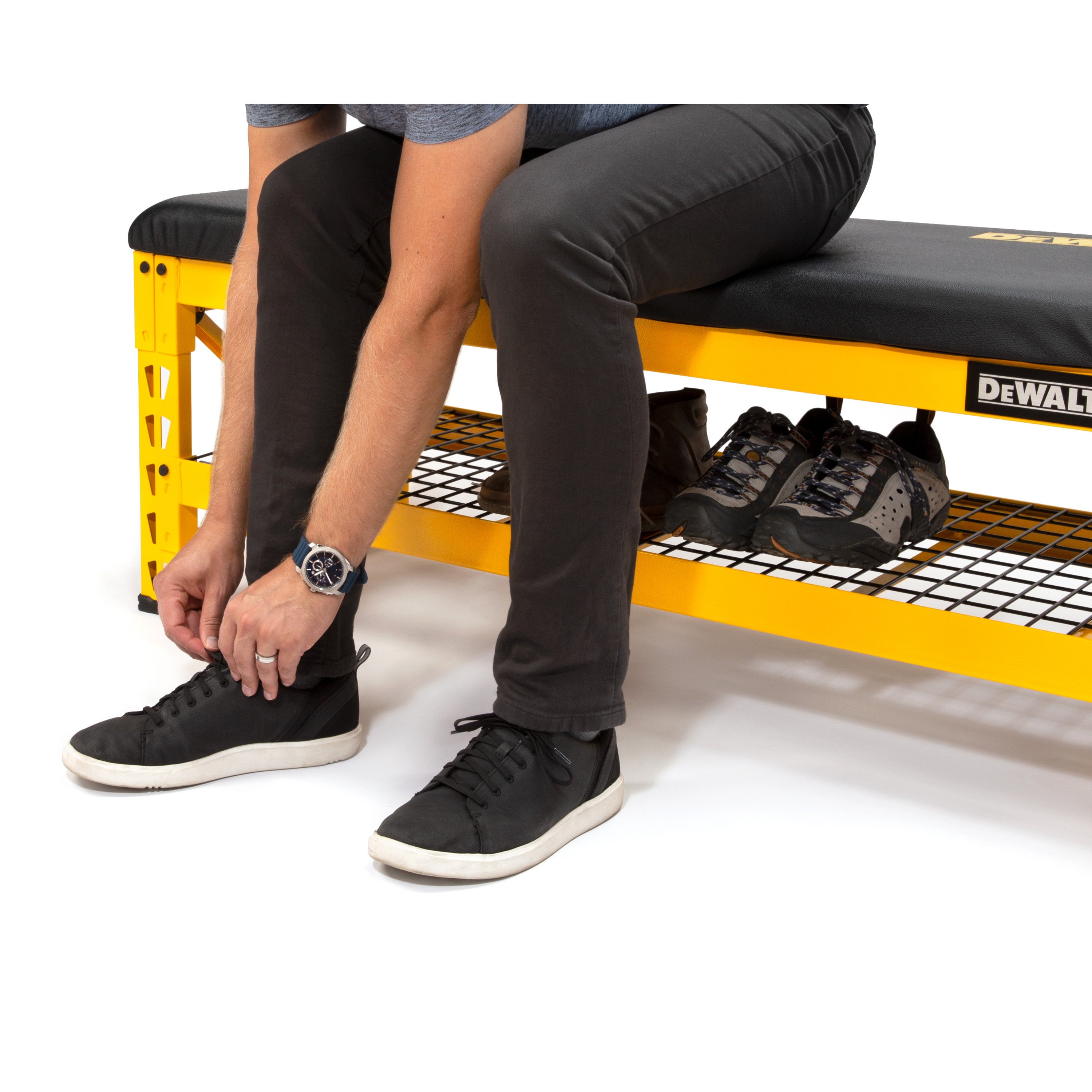 Dewalt Garage Bench With Wire Grid Storage Shelf – Dewalt Shelving