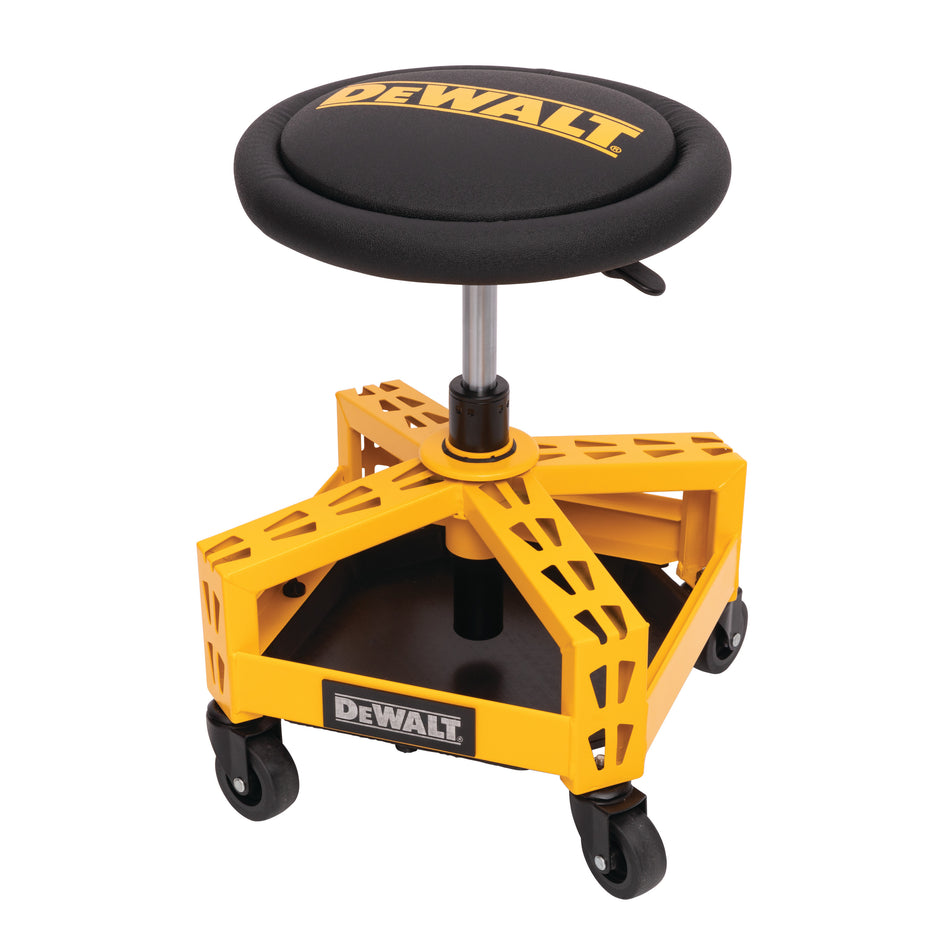 Low Profile Adjustable Shop Stool with Casters