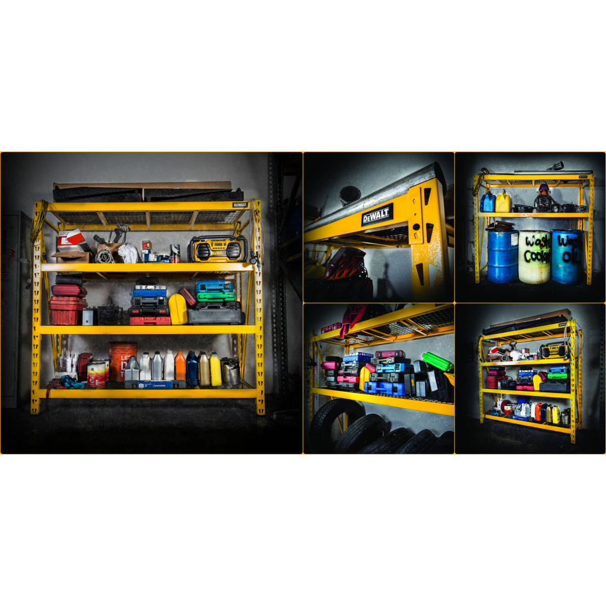 Dewalt 6-Foot Tall, 4 Shelf Industrial Storage Rack – Dewalt Shelving