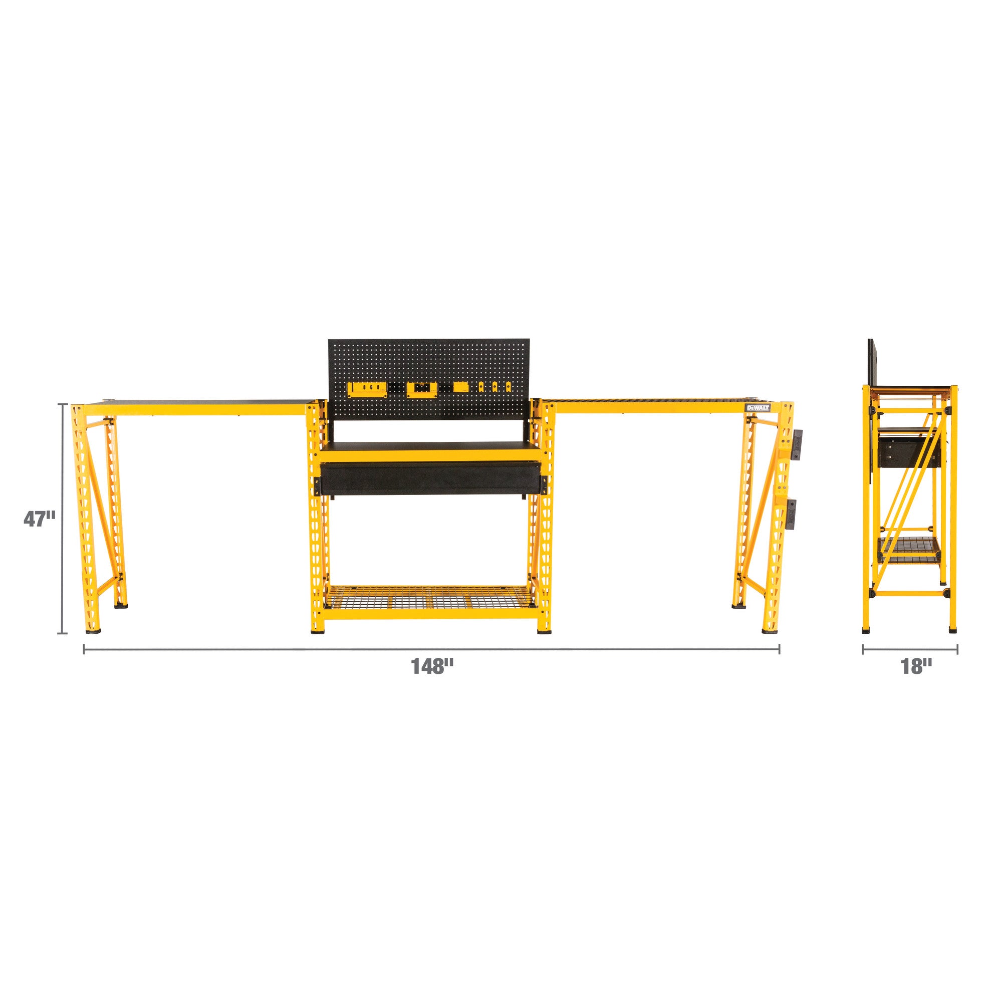 Dewalt 4 Foot Storage And Work Bench Kit Dewalt Shelving