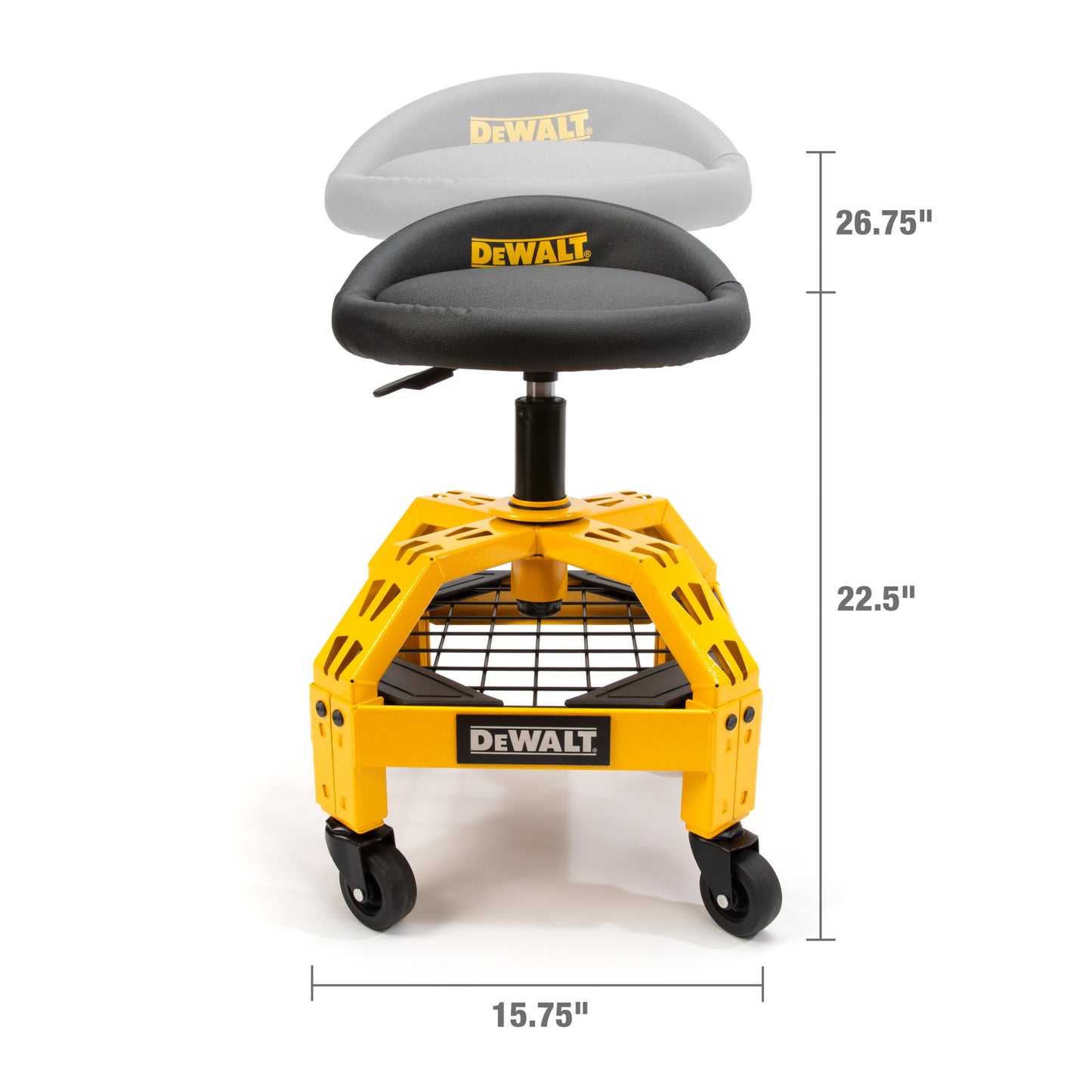 Adjustable Shop Stool with Casters